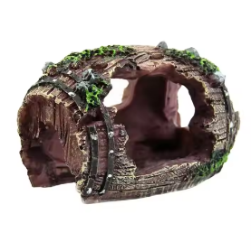 Aquarium Wood Barrel Ornament