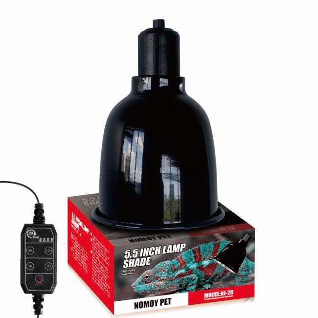 Reptile 5.5 Inch Bright Black Deep Dome Lamp Shade