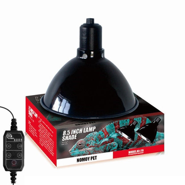 Reptile 8.5 Inch Bright Black Deep Dome Lamp Shade