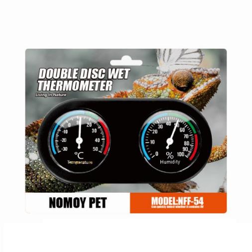 Reptile Double Dial Thermometer and Hygrometer