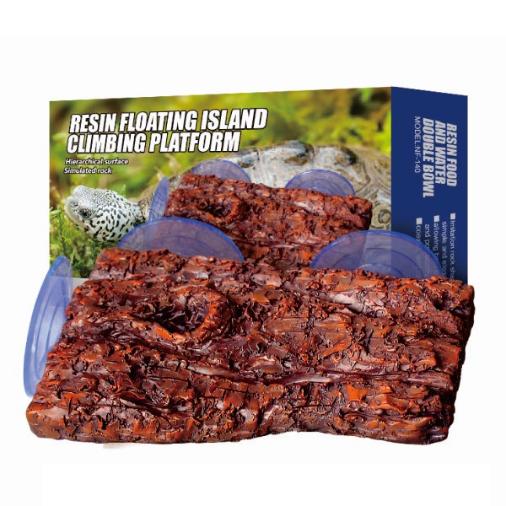 Reptile Resin Floating Island Climbing Platform